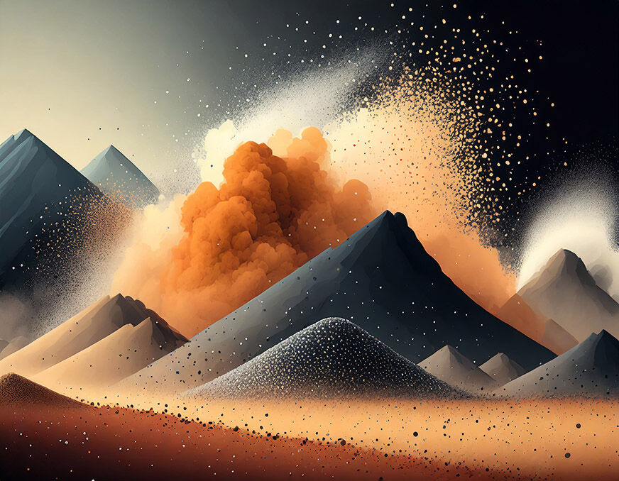 Staubpartikel verschiedene Größen